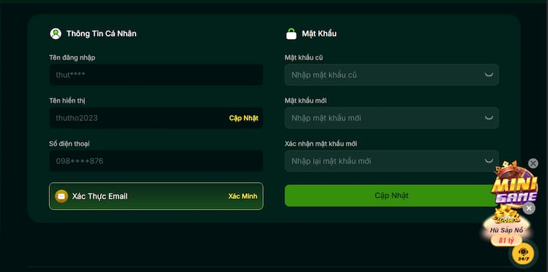 Chính sách bảo mật 3 bảo mật thông tin tài khoản cá nhân